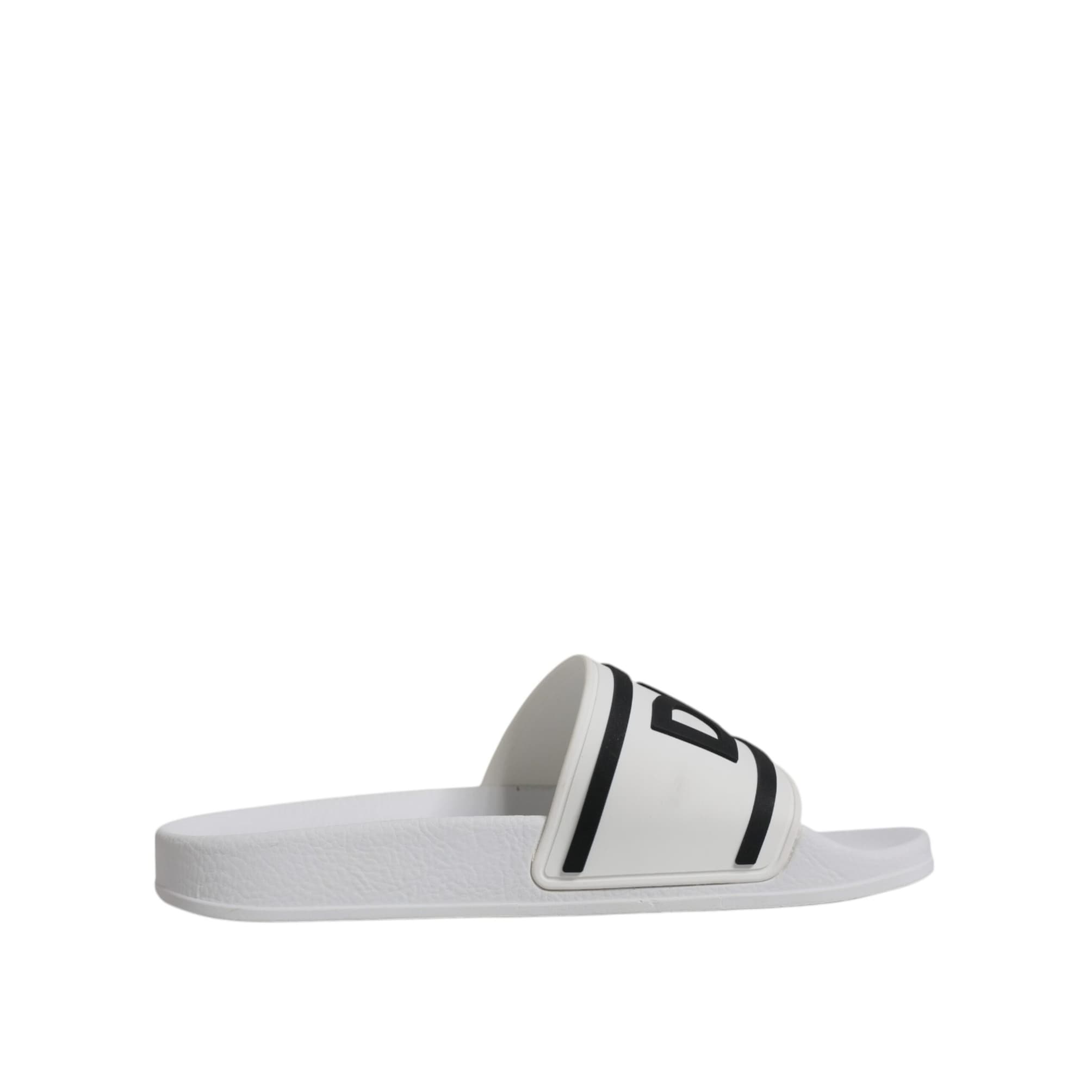 Dolce & Gabbana White Rubber Slides Sandals Beachwear  display picture 2