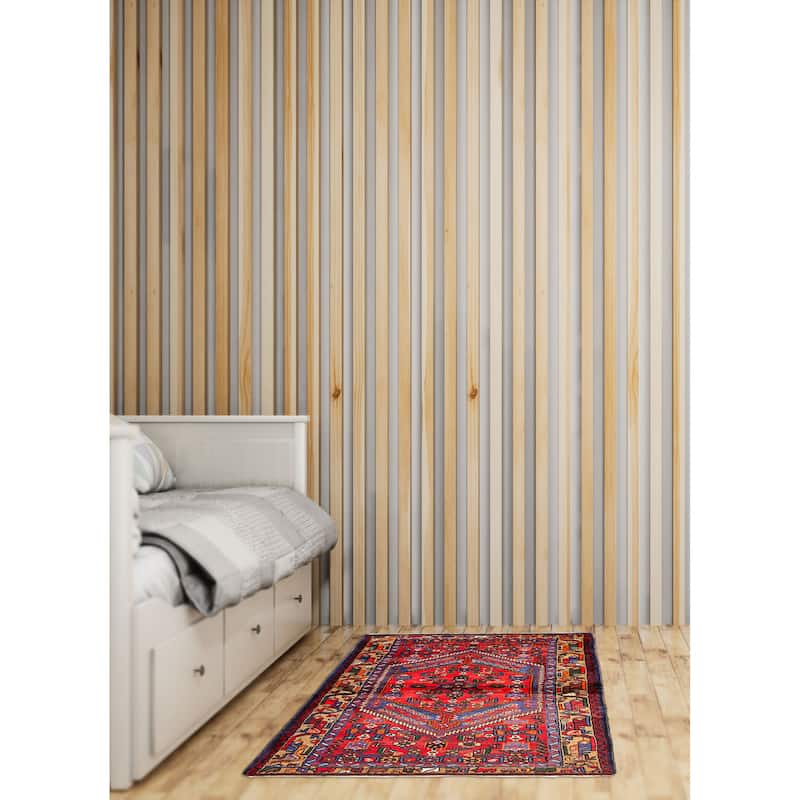 ECARPETGALLERY Hand-knotted Andelz Red Wool Rug - 4'3 x 7'1