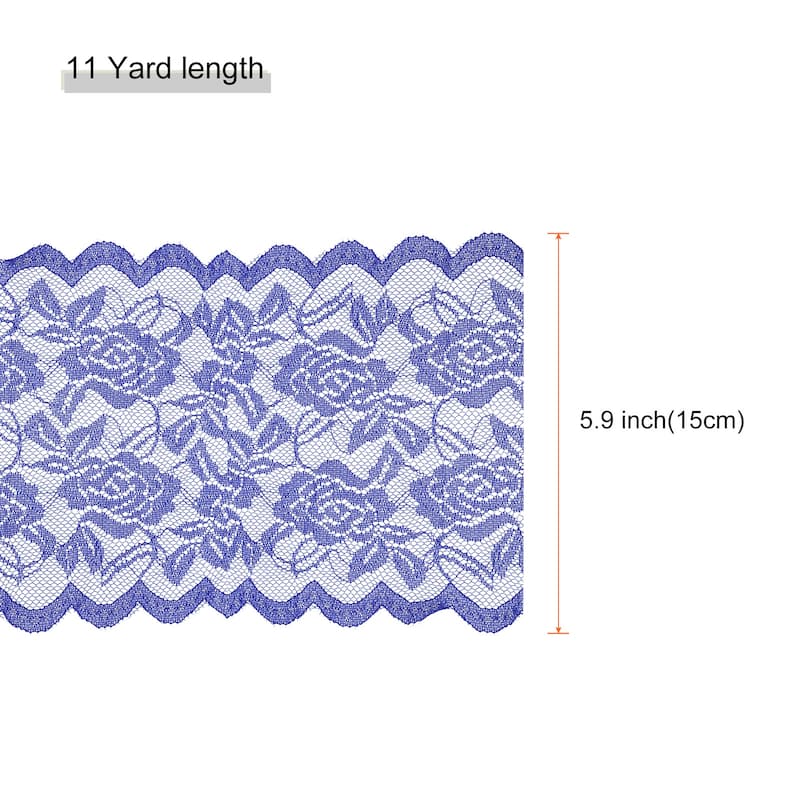 6 Inch Wide 11 Yard Lace Ribbon Floral Pattern Lace Trim Ribbon