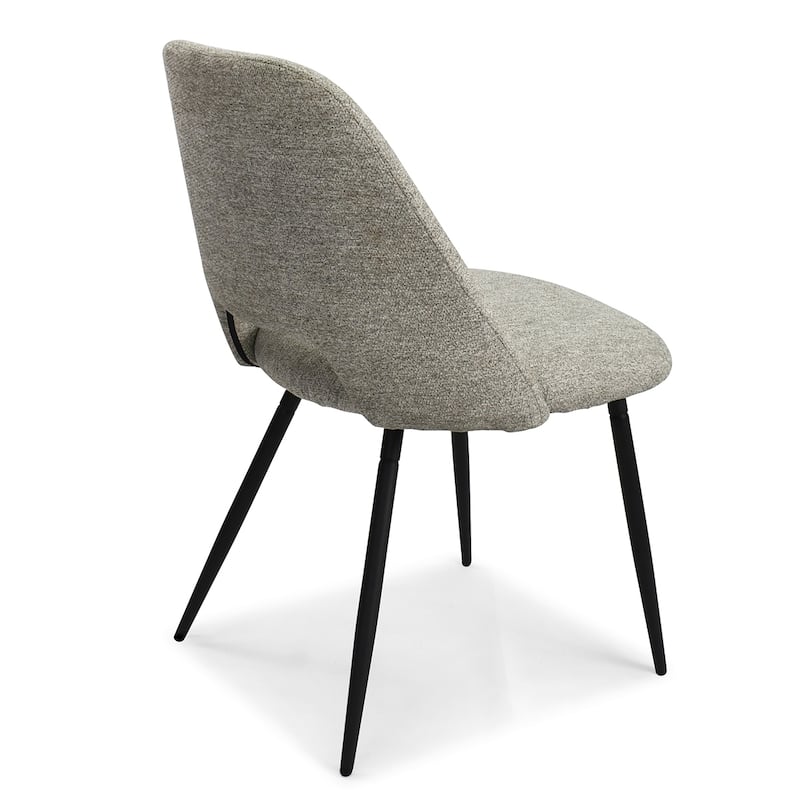 Upholstered Modern Dining Chair Cutout Back Kitchen Chairs(Set of 2)