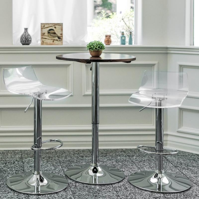 Clear bar stools outlet set of 2