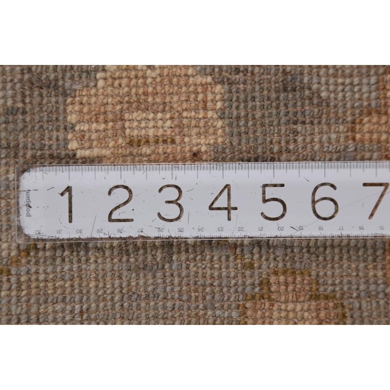Hand Knotted Oriental 100% Wool Carpet Transitional All-Over Beige & Ivories Oushak Area Rug - 9' 10'' X 7' 9''