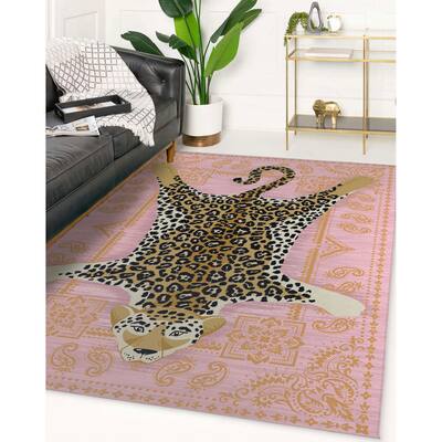 LEOPARD PINK Area Rug By Kavka Designs