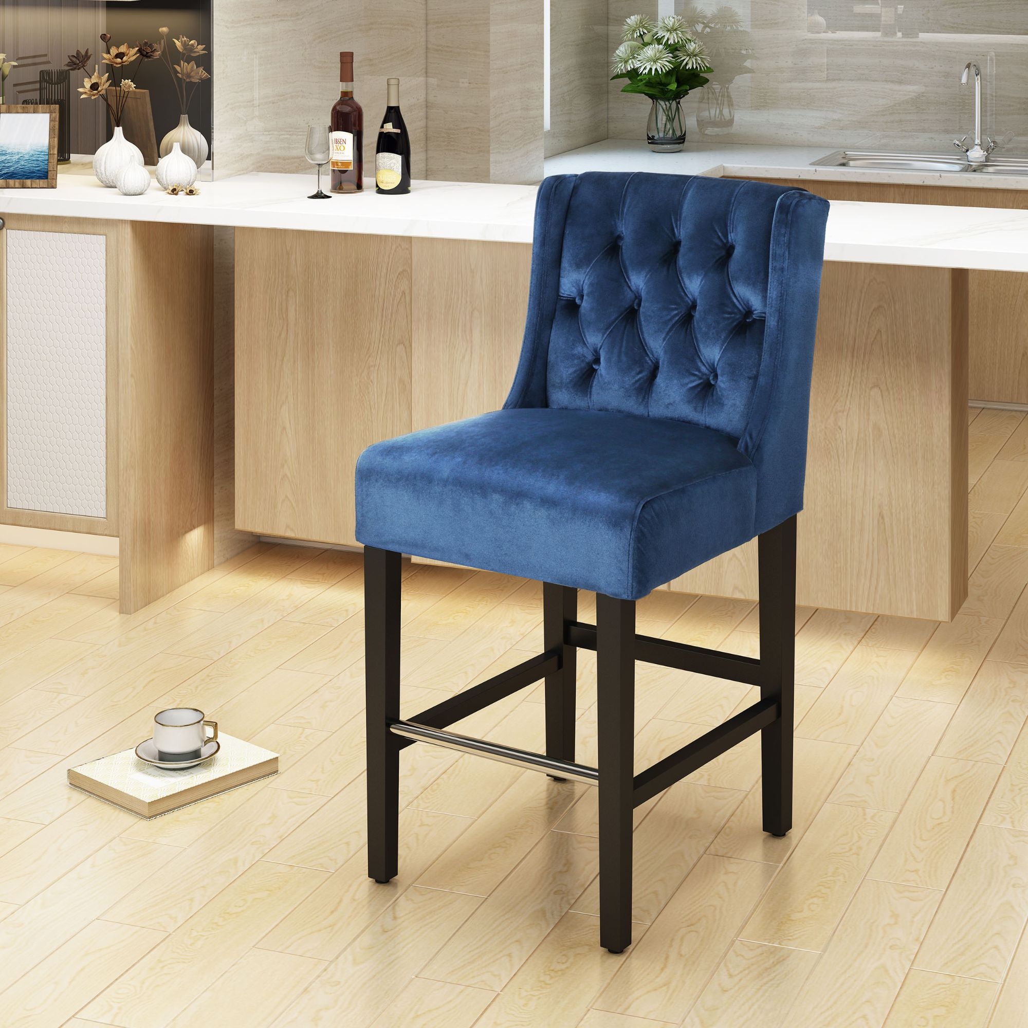Cobalt blue counter 2025 stools