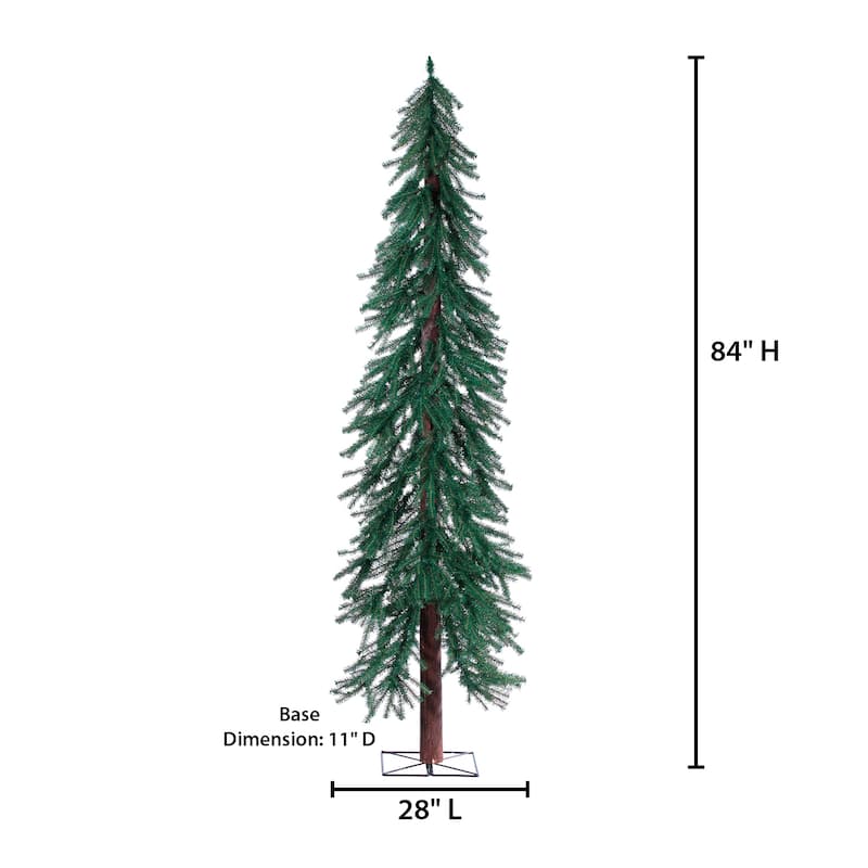 7 Foot Unlit Alpine Tree with 961 Tips - N/A