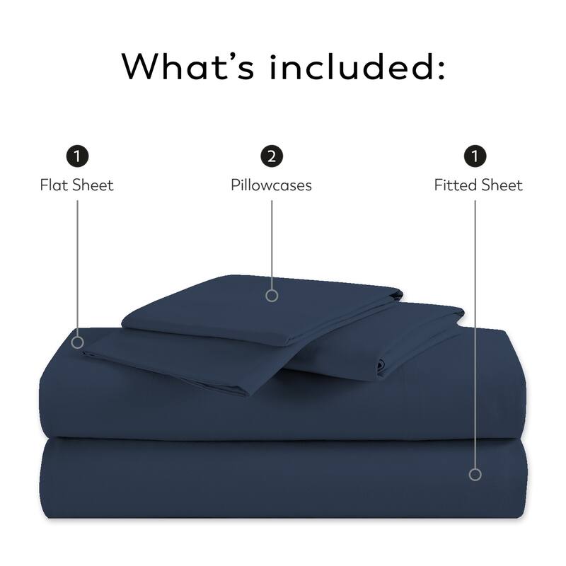 Purity Home 400TC 100% Cotton Long Staple Ultra-soft Percale Sheet Set