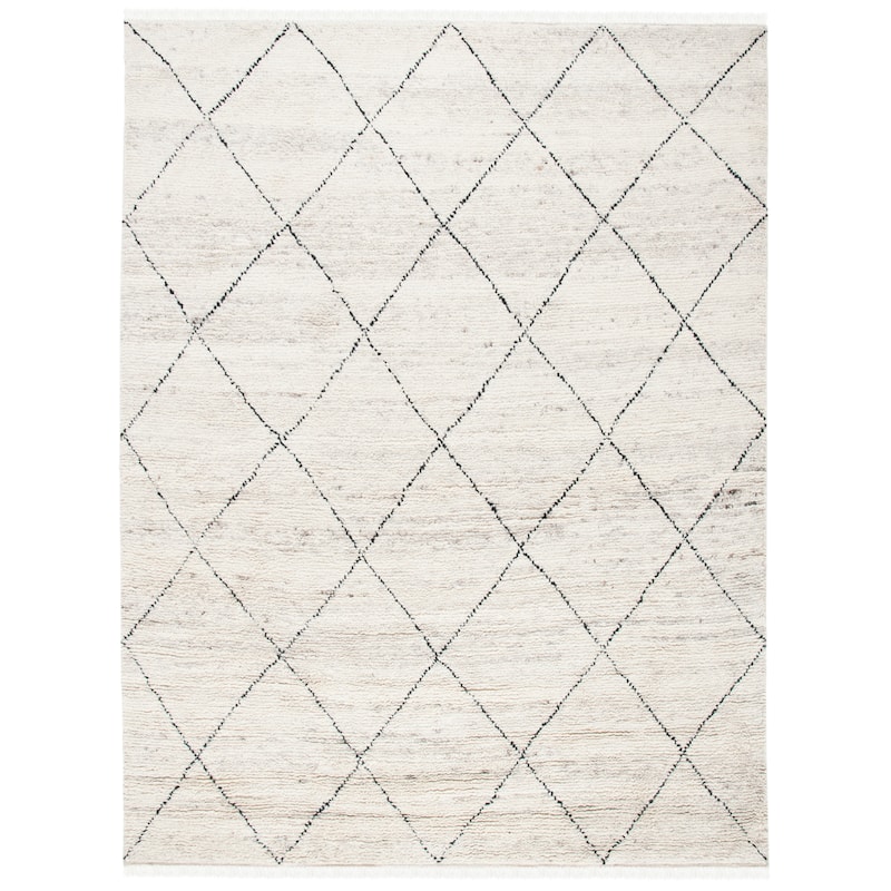 SAFAVIEH Hand-Knotted Casablanca Shag Misi Moroccan Wool Fringe Rug