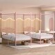 preview thumbnail 20 of 22, VECELO Twin Bed Set of 2 Canopy Bed Frame with Headboard and Footboard, Metal Four Posters Design