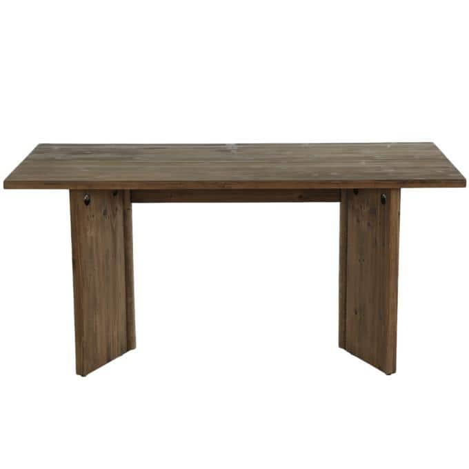 63-Inch Long Dining Room Table, Solid Wood Kitchen Table