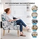 preview thumbnail 7 of 36, EROMMY Floral Accent Chair for Living Room, Upholstered Wingback Armchair with Pillow.