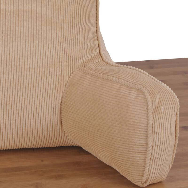 Cotton Corduroy Lounger Bed Rest Pillow Adjustable DIY Filling