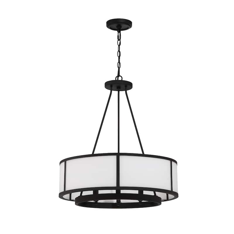 Bryant 6 Light Black Forged Chandelier - 24''W x 27.75''H