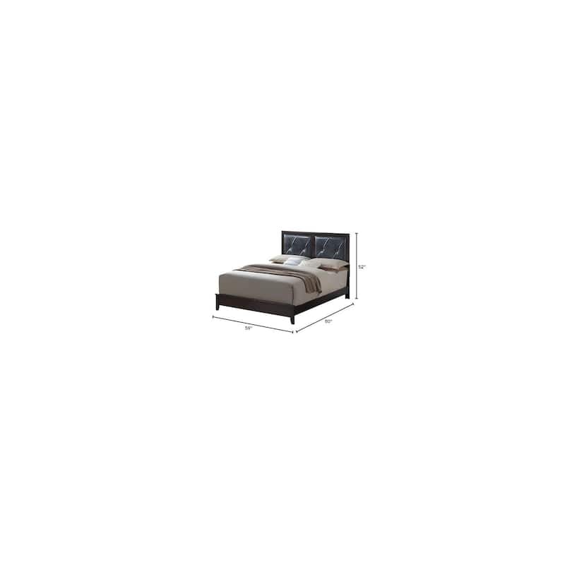 Espresso Full Bed with Transitional Design, Sturdy Frame and Warm Rich Finish for Timeless Bedroom Comfort