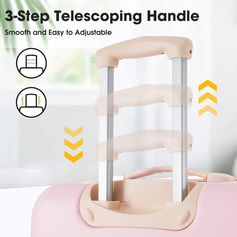 3-Piece Modern Luggage Sets, Expandable Hard-Shell Luggage with Zippered Compartment and TSA Lock, for Boarding Travel