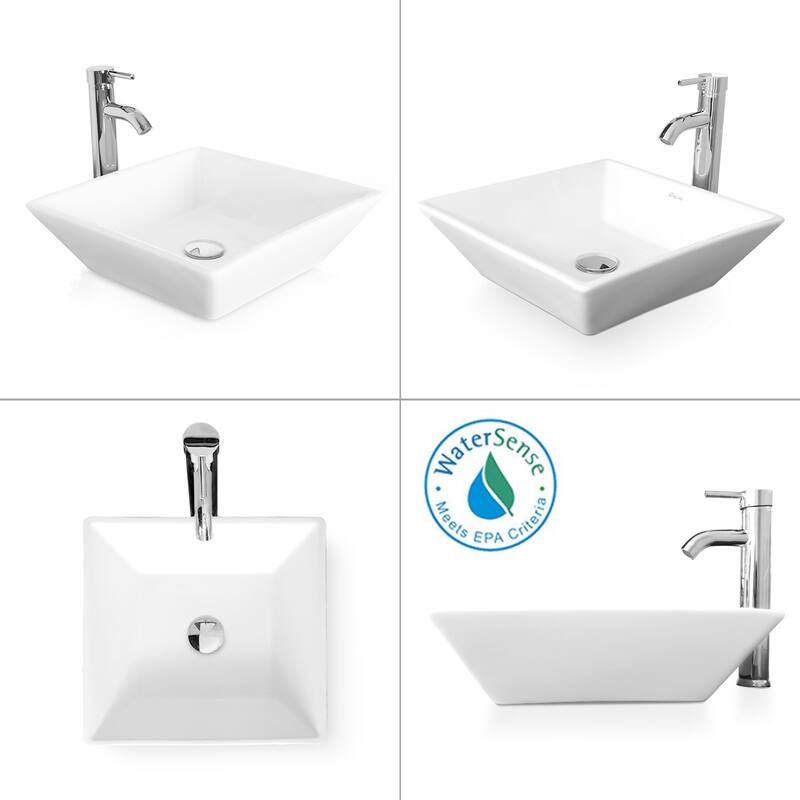 48" Bathroom Vanity Set Vessel Sink Mirror Faucet W/ Small Cabinet Combo