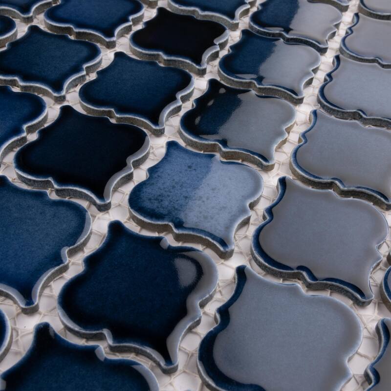 Merola Tile Hudson Tangier Midnight 12-3/8" x 12-3/8" Porcelain Mosaic Floor and Wall Tile