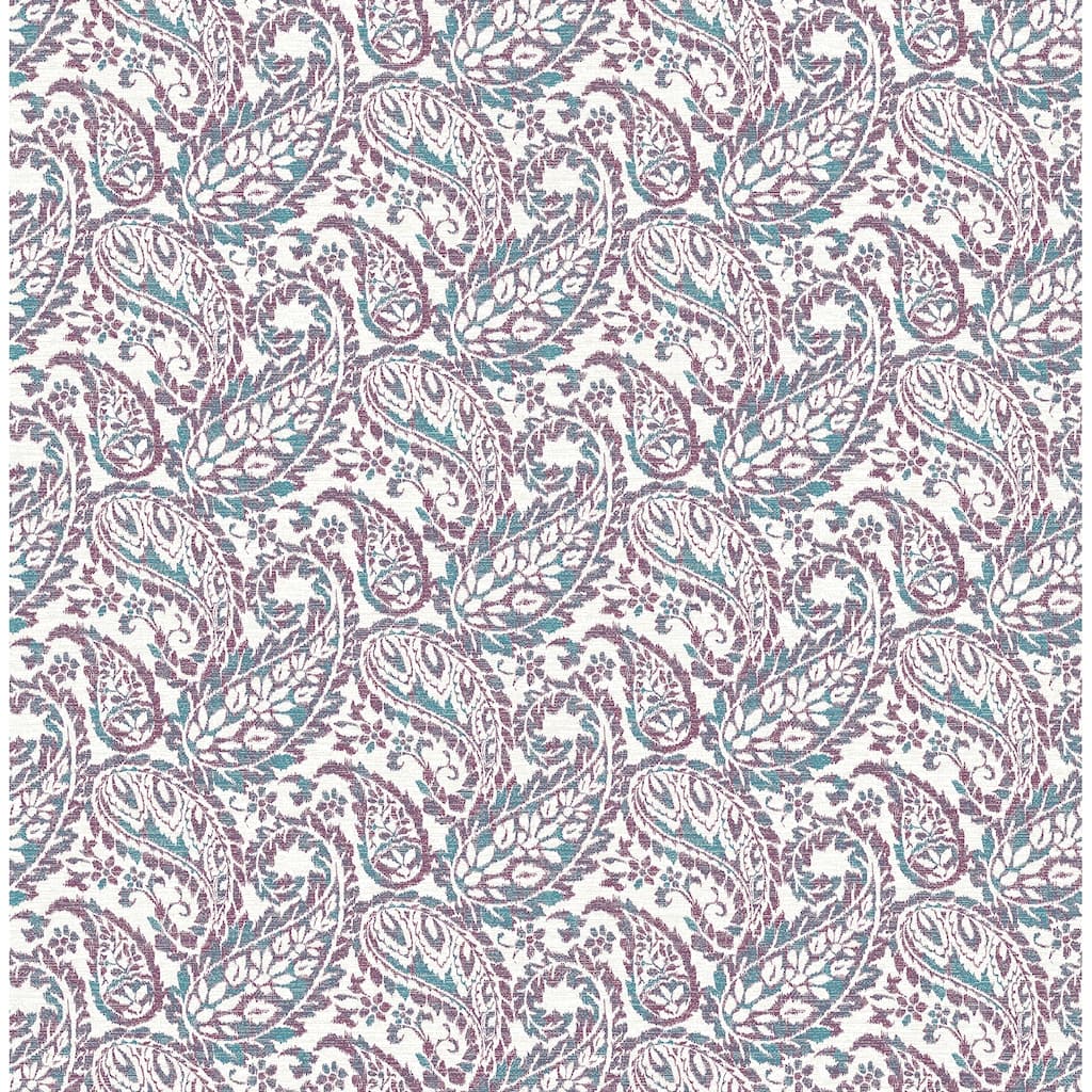 A-Street Prints Adrian Plum Paisley Wallpaper