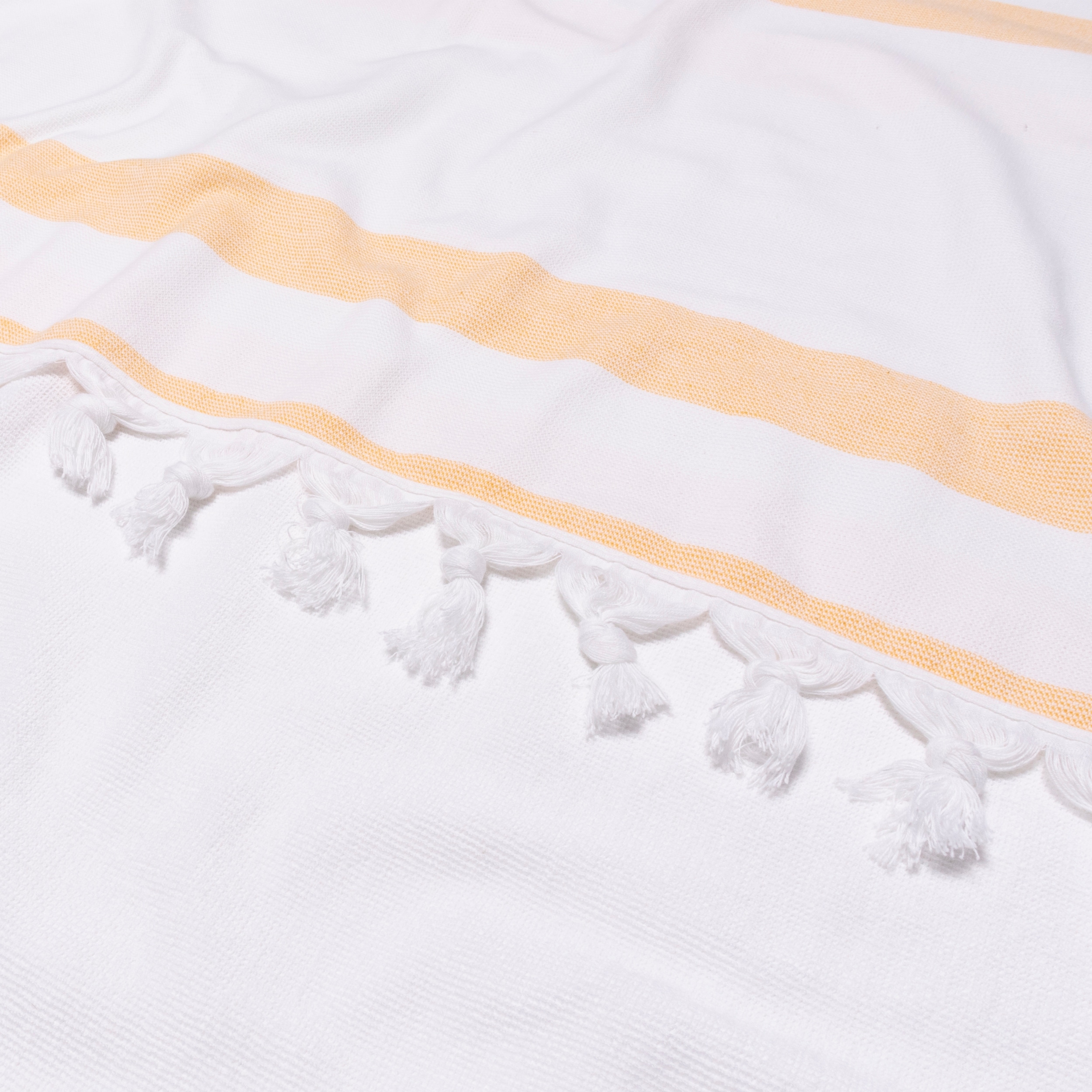 Superior Kai Stripe Fouta Beach Towel with Tassels - 35