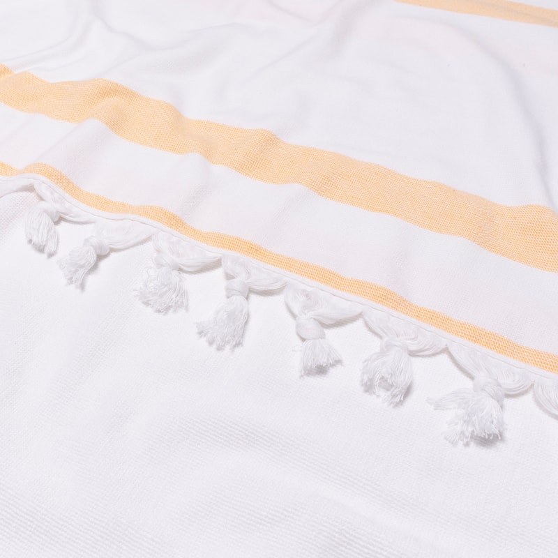 Superior Kai Stripe Fouta Beach Towel with Tassels - 35" x 68"