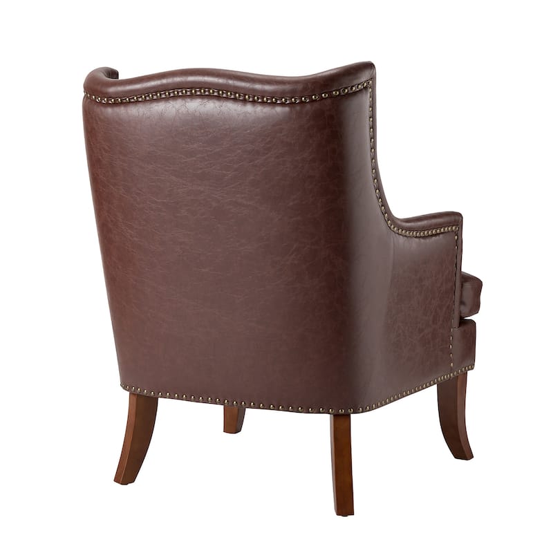 Konrad Comfy Living Room Vegan Leather Armchair by HULALA HOME