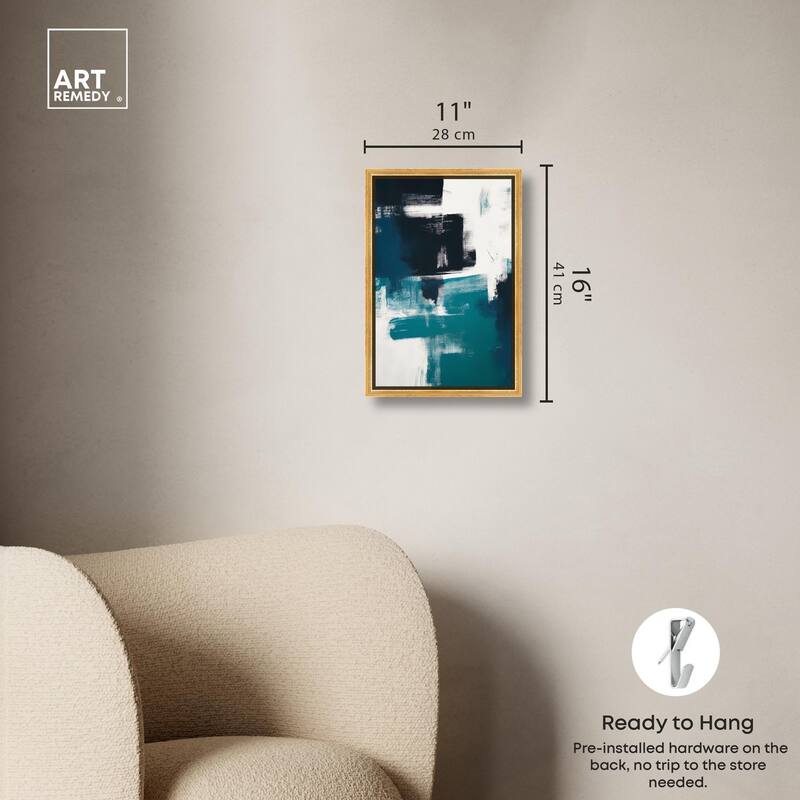 Weight of Teal II Canvas by Art Remedy
