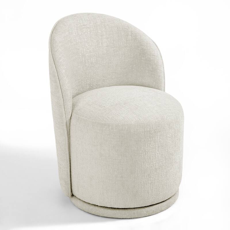 UIXE Modern Upholstered Swivel Armless Side Dining Chairs