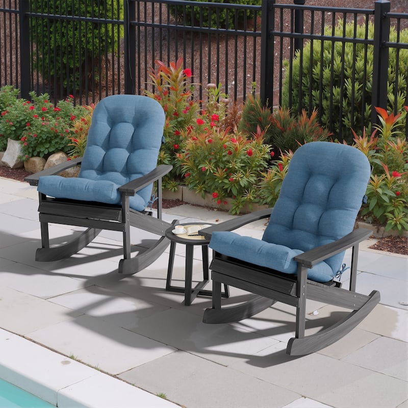 Outdoor Patio Adirondack Rocking Chair Cushions Thickened Chair Pad with Sunbrella