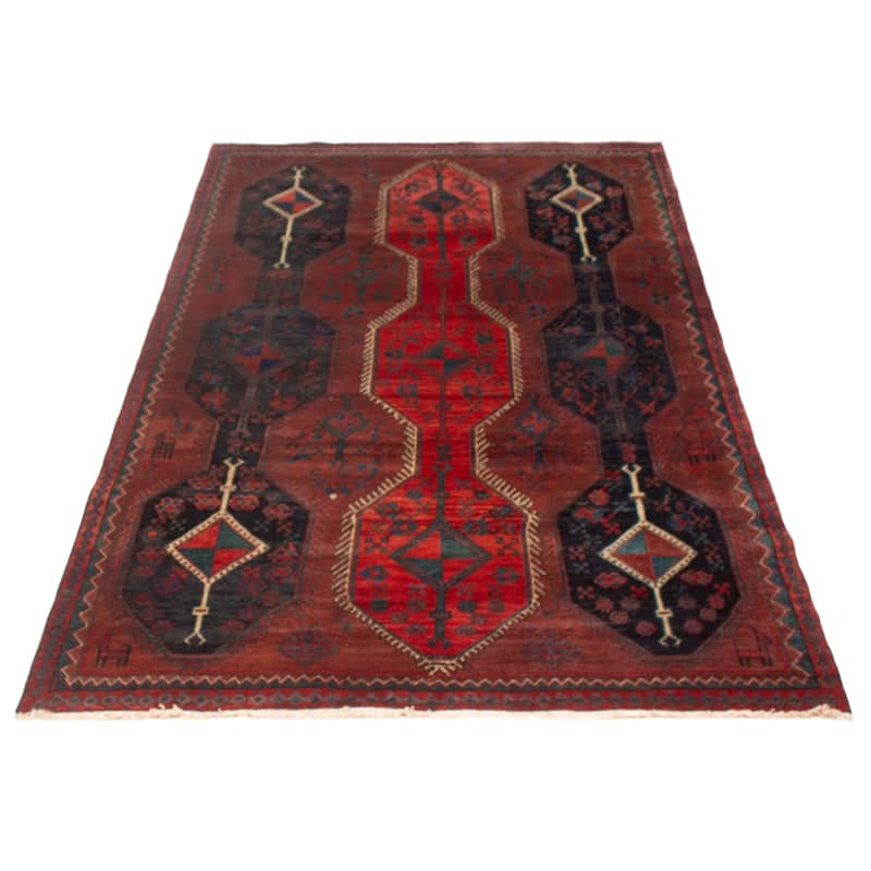 ECARPETGALLERY Hand-knotted Melis Vintage Red Wool Rug - 5'4 x 8'10
