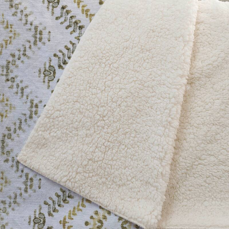 Premium Machine Washable Boho Global Sherpa Throw Blanket