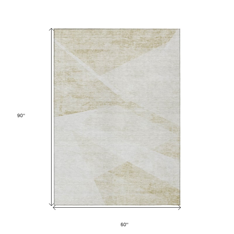 HomeRoots Abstract Transitional Rectangle Outdoor Rug