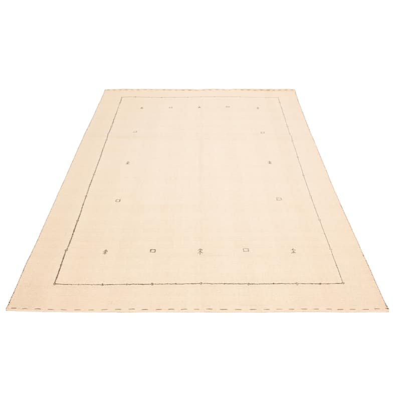 Kashkuli Gabbeh Cream Rug 7'10" x 11'1" - 7'10 x 11'1