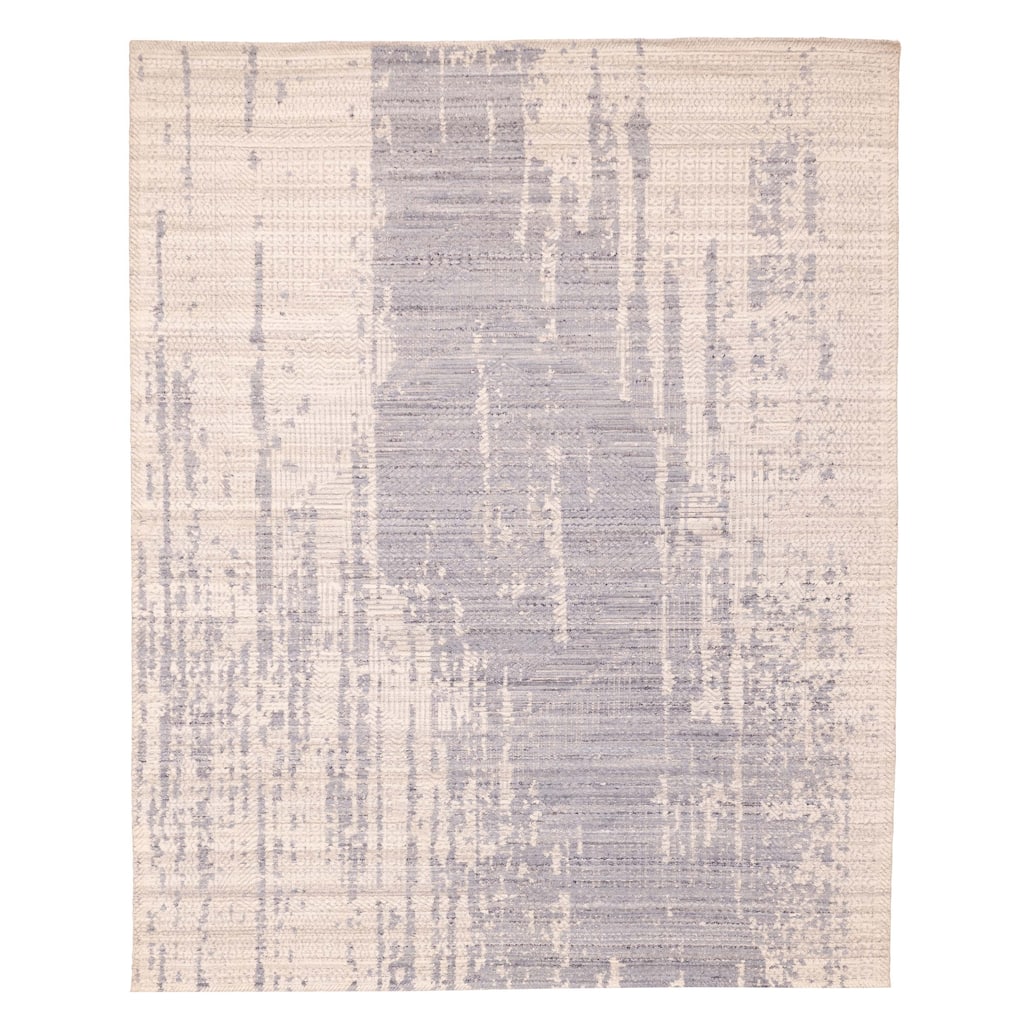 ECARPETGALLERY Hand Loomed Elysian Light Grey Wool Rug - 8'0 x 9'11