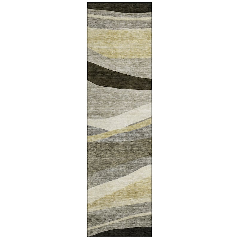 Machine Washable Indoor/ Outdoor Contemporary Deco Chantille Rug
