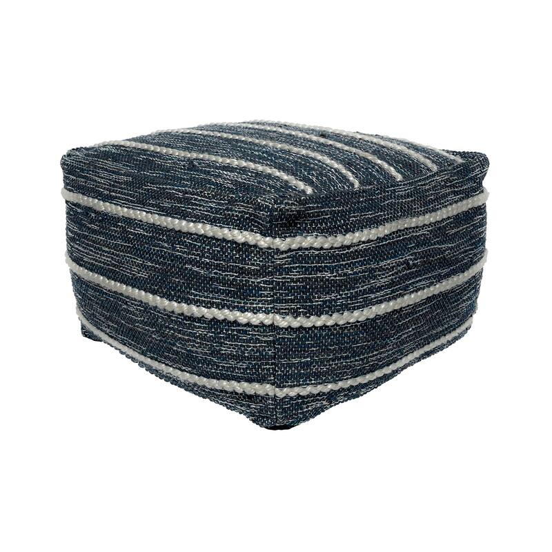 LOOMINAIRE Handmade "Cebu" Cotton Natural Fiber Easy Maintenance Pouf / Footstool