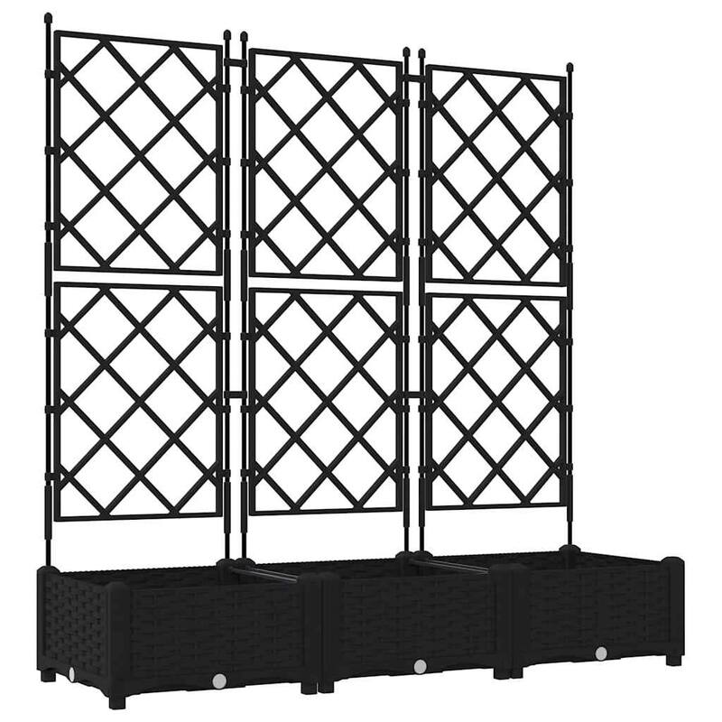 vidaXL Garden Planter with Trellis