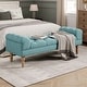 preview thumbnail 1 of 20, Christopher Knight Home - Wren Upholstered Tufted Bed Bench with Premium Foam and Diamond Button Detail Dusty Teal