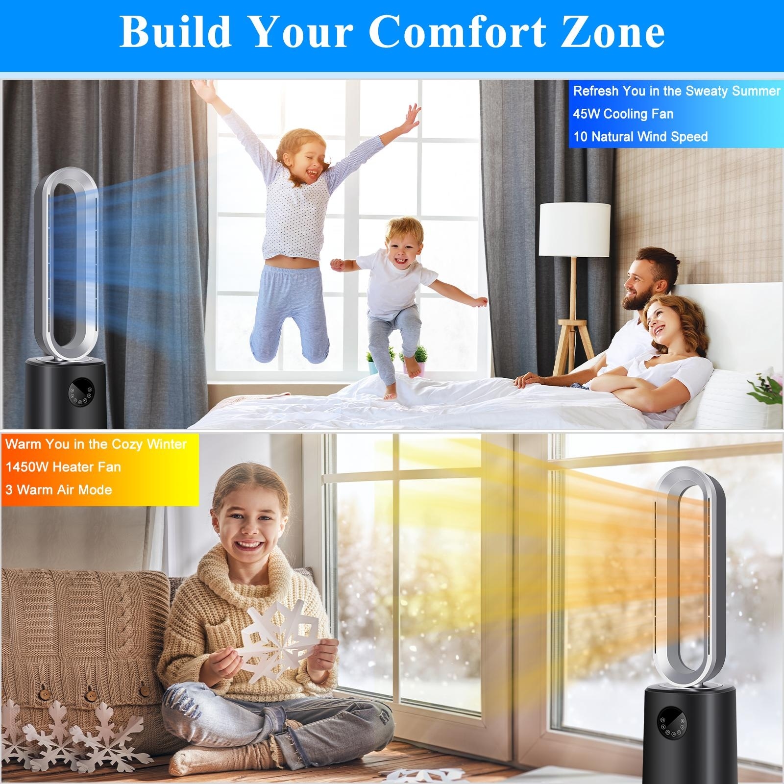 Air purifier store heater and cooler
