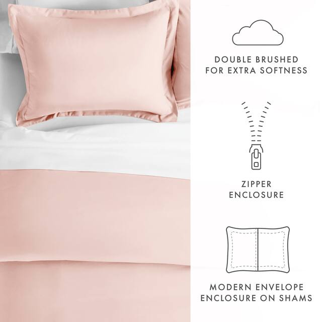 Soft Essentials Oversized 3-piece Microfiber Duvet Cover Set