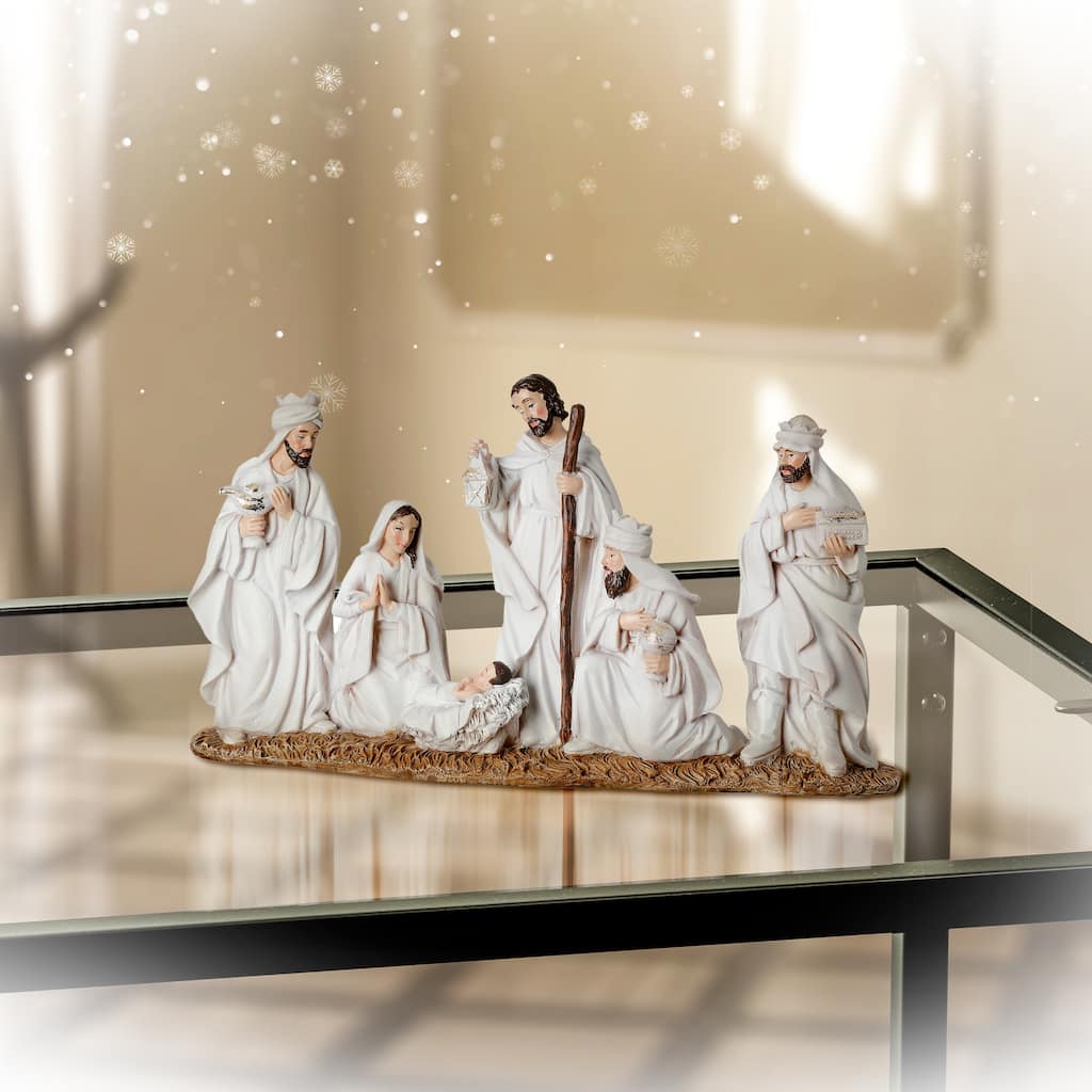 10.5" Resin Nativity Scene