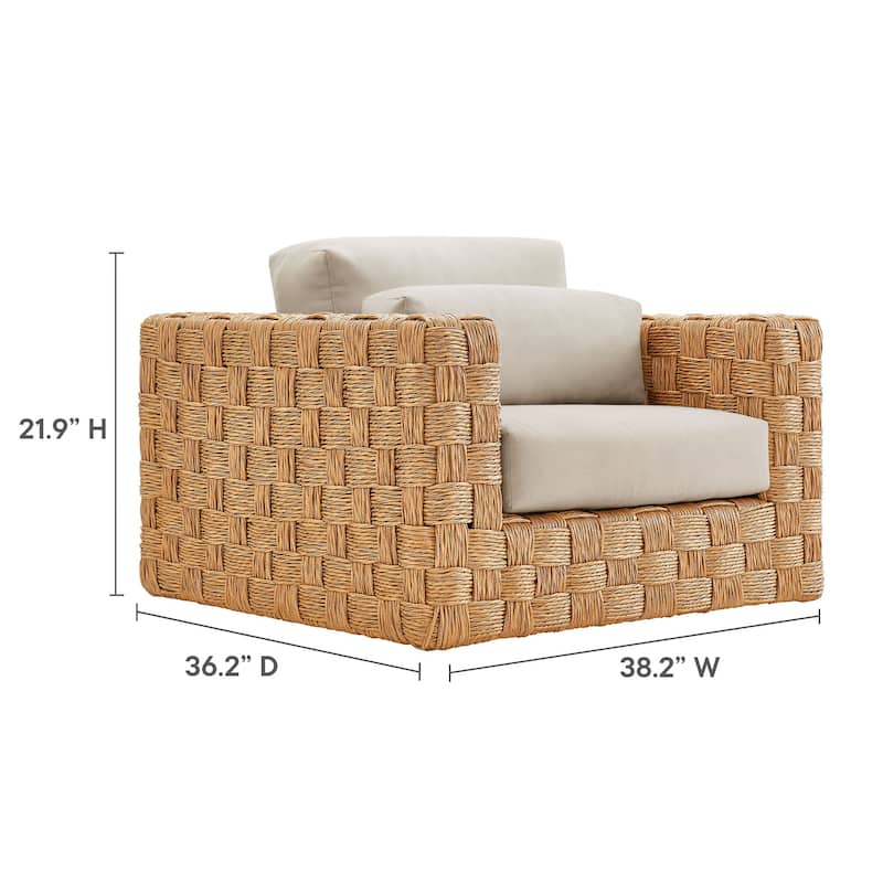 Thames Outdoor Patio Wicker Outdoor Patio Rattan Armchair