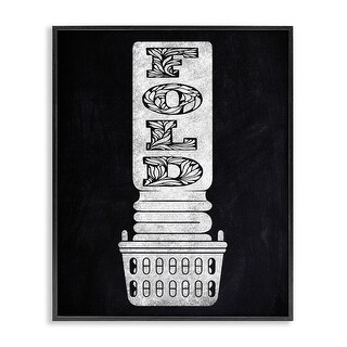 Stupell Laundry Fold Ornate Letters Framed Giclee Art Design By Marcus ...