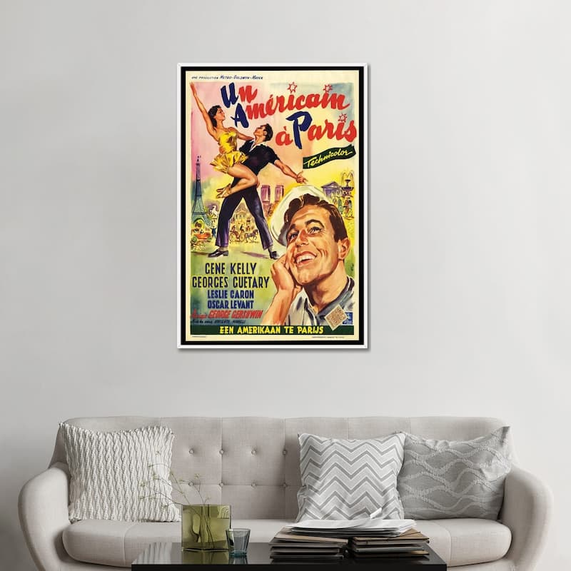 iCanvas "1951 An American In Paris Movie Poster" by The Advertising Archives Framed Canvas Print
