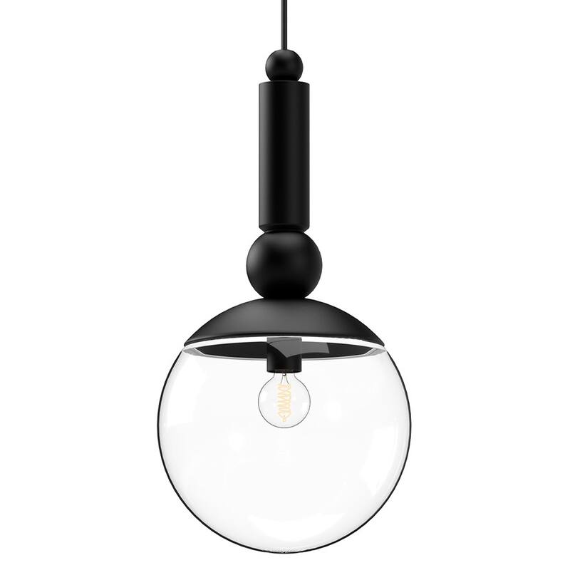 Alora Lighting PD560510CL Delilah 10" Wide Mini Pendant with Clear - Matte Black