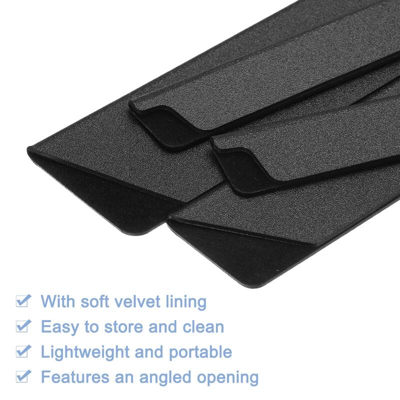 4Pcs Set Knife Edge Guards ABS Knife Cover Sleeves Knife Blade Protector - Black