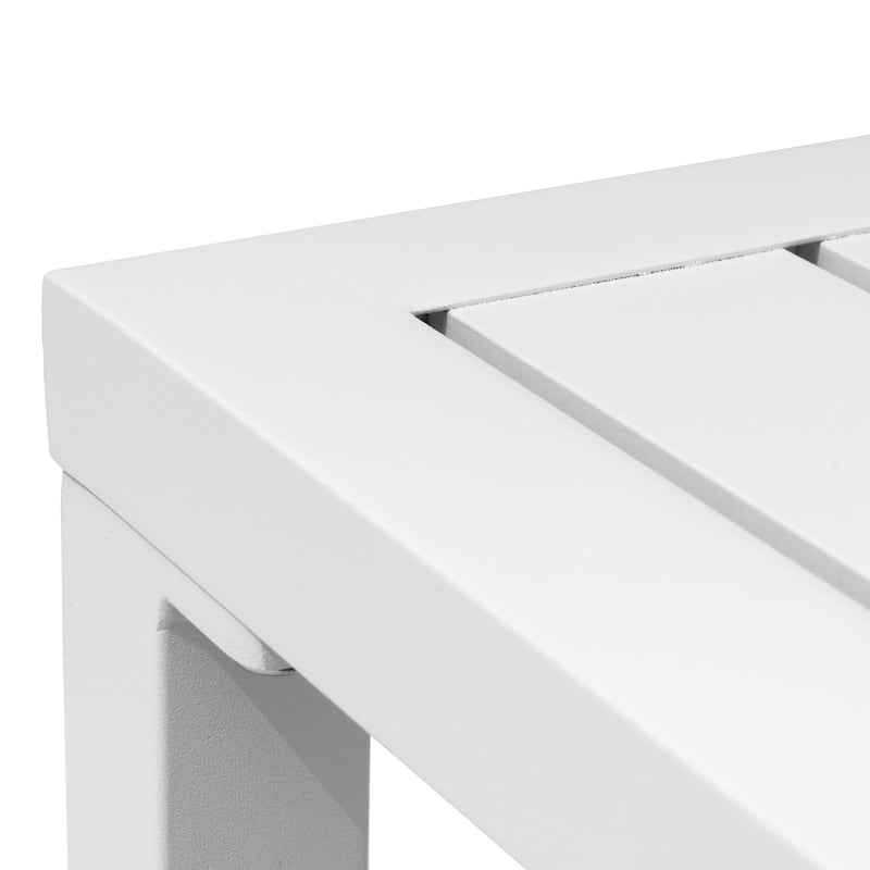 Outdoor Side Table Aluminum Rectangular End Table Small Patio Table