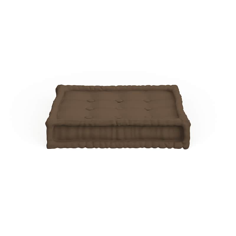 25-inch Microsuede Square Tufted Floor Pillow