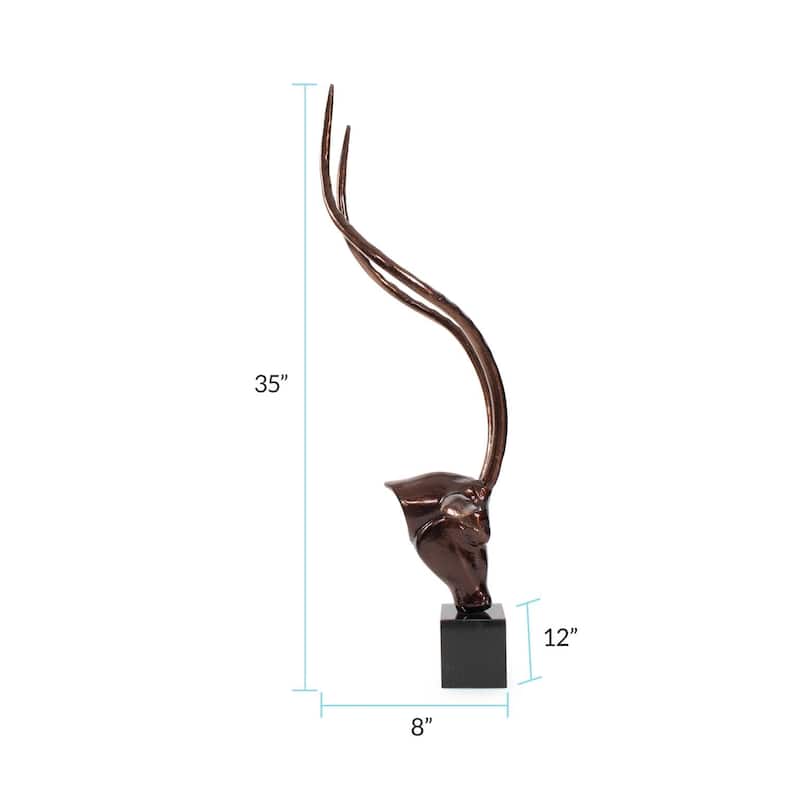 Kisumu Antelope Sculpture - 8H x 3.1/4W x 3.1/4D