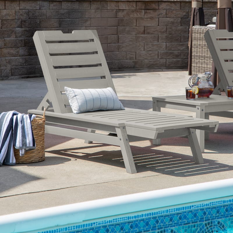 HIGHWOOD Crestone Stackable Commerical Chaise Lounge