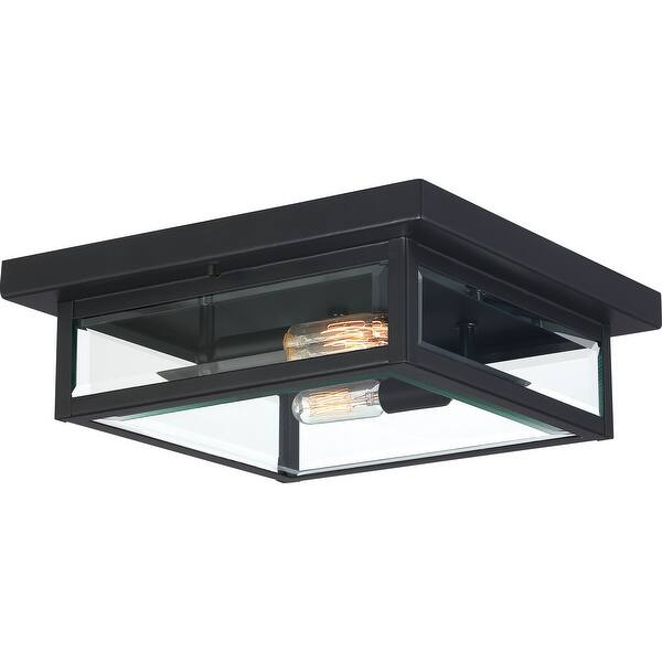 slide 1 of 1, Westover 2-Light Flush Mount in Earth Black