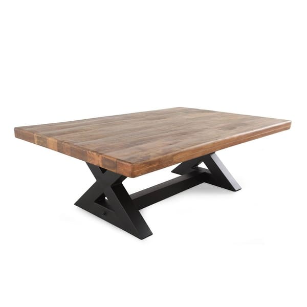 Ashley T8731 Wesling Coffee Table w/ Metal Base & Rustic Black Finish